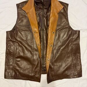 Men’s lamb leather western vest